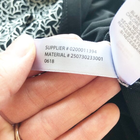 LAUREN RALPH LAUREN Black White Midi Short Sleeve Shift Dress Womens 4 - Picture 6 of 8